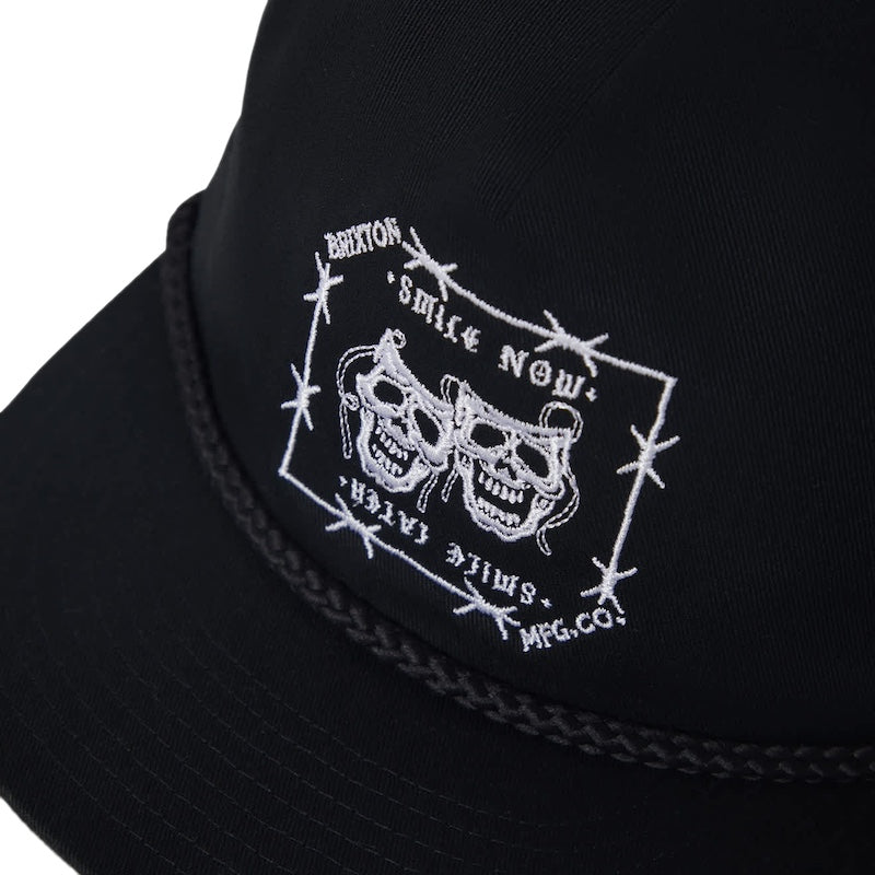BRIXTON キャップ SMILE ALWAYS HP SNAPBACK CAP ブラック 商品画像 クローズアップ