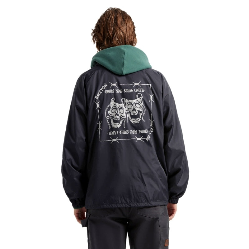 BRIXTON コーチジャケット WATCHMAN LW COACHES JKT ブラック 着用画像 3