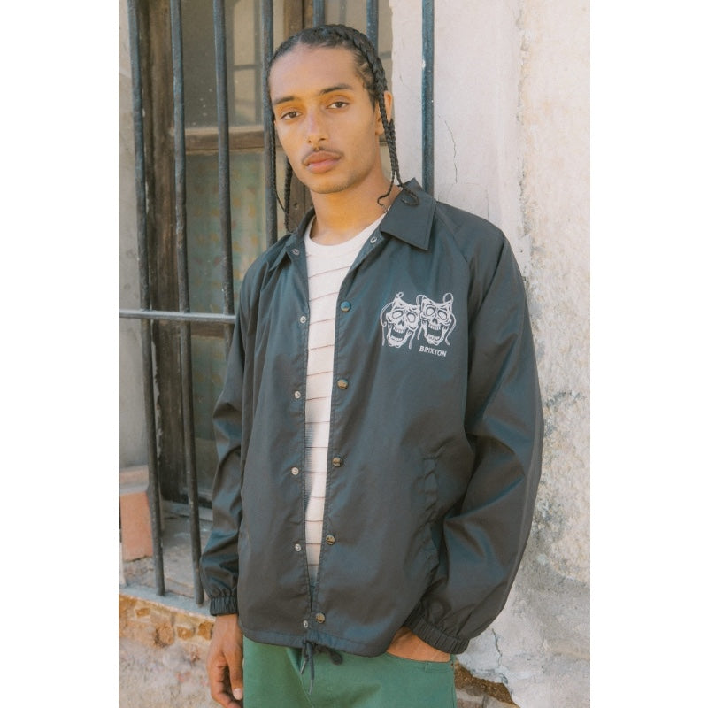BRIXTON コーチジャケット WATCHMAN LW COACHES JKT ブラック 着用画像 4