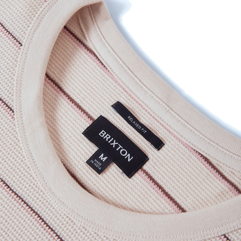 BRIXTON Tシャツ SHIELD PIQUE S/S BOXY KNIT TEE ホワイト 商品画像 首元