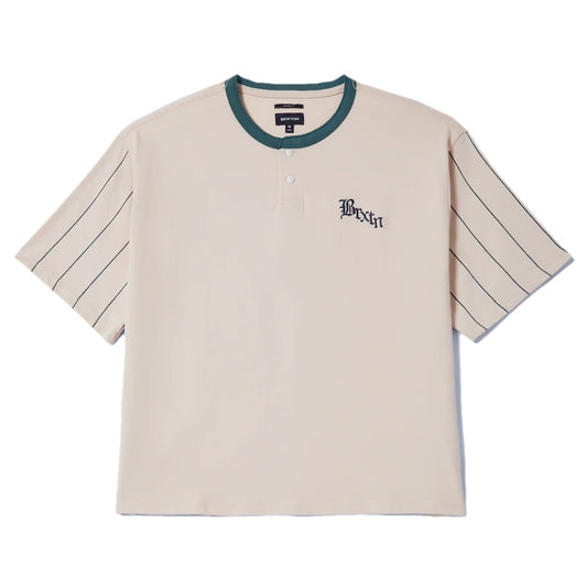 BRIXTON Tシャツ BOXY BASEBALL 1/2 SLEEVE TEE ベージュ 商品画像 正面