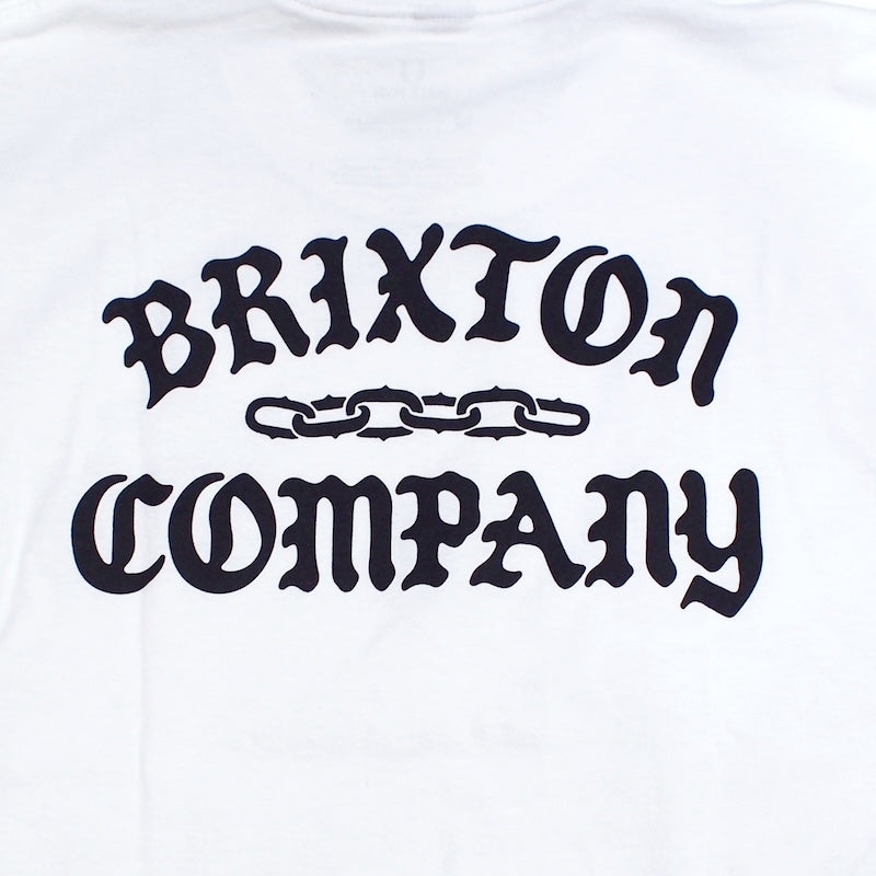 BRIXTON Tシャツ CHAINS S/S STANDARD TEE ホワイト 商品画像  プリントデザイン