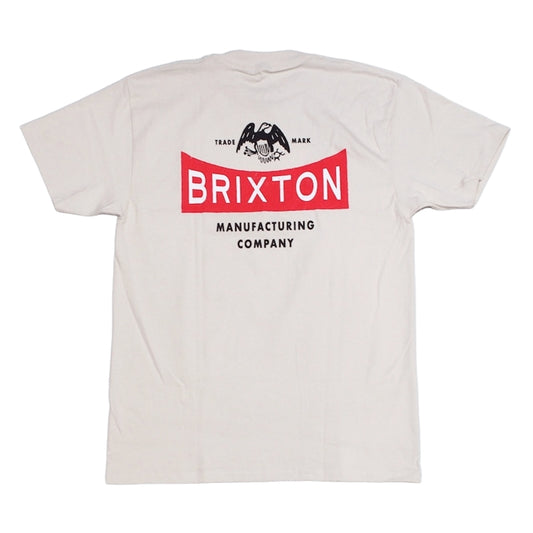 BRIXTON Tシャツ PINNACLE S/S STANDARD TEE クリーム 商品画像 背面