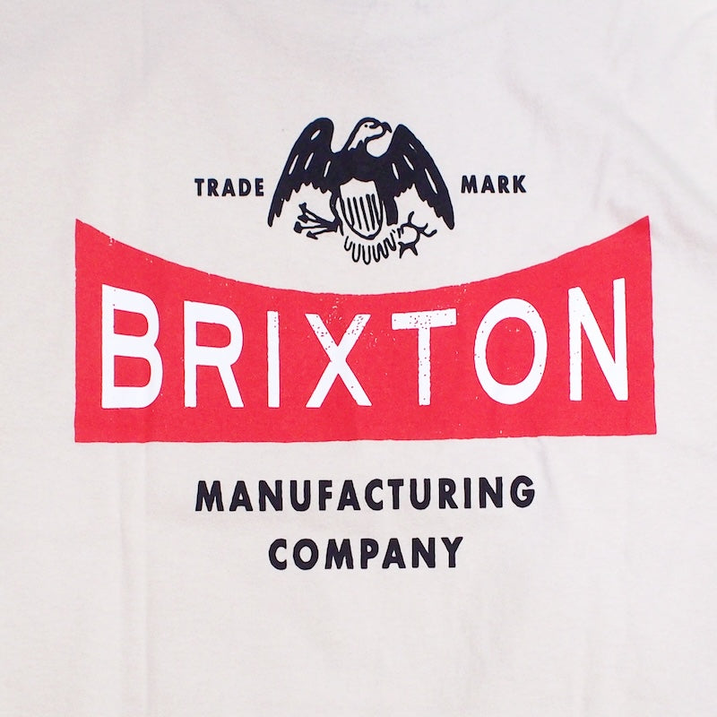 BRIXTON Tシャツ PINNACLE S/S STANDARD TEE クリーム 商品画像 プリントデザイン