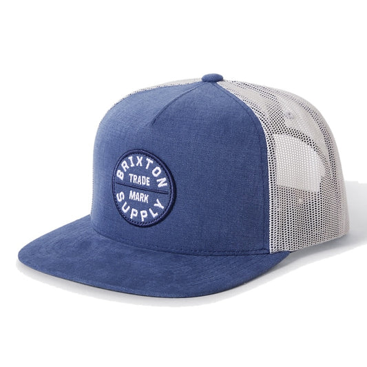 BRIXTON メッシュキャップ OATH MP TRUCKER HAT ブルーシャンブレー/ホワイト 商品画像 正面