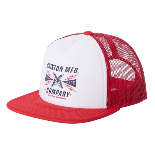 BRIXTON メッシュキャップ DANTON NP MP TRUCKER HAT レッド/ホワイト 商品画像 正面