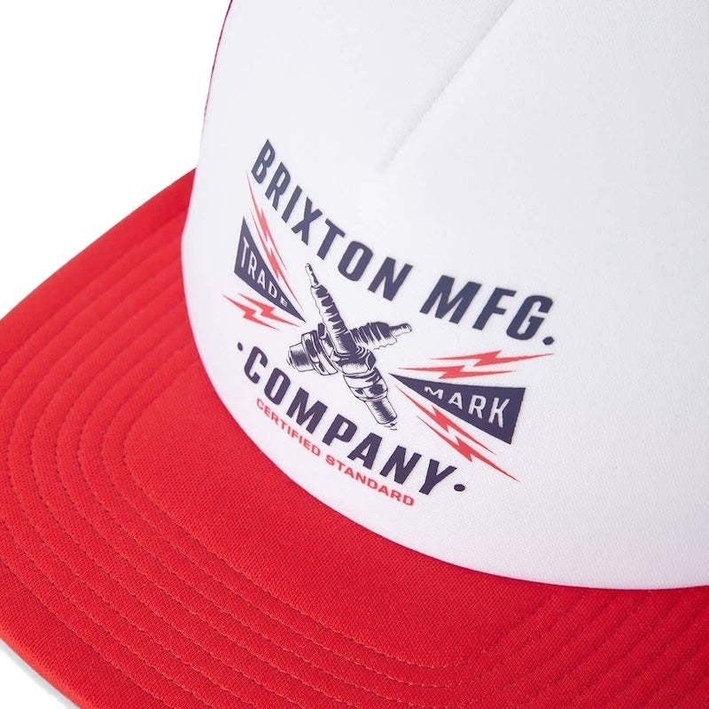 BRIXTON メッシュキャップ DANTON NP MP TRUCKER HAT レッド/ホワイト 商品画像 クローズアップ