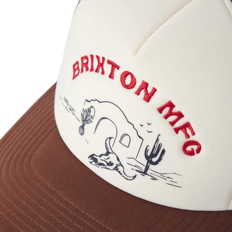 BRIXTON キャップ DESERT LEISURE C NP MP TRUCKER HAT ブラウン 商品画像 クローズアップ