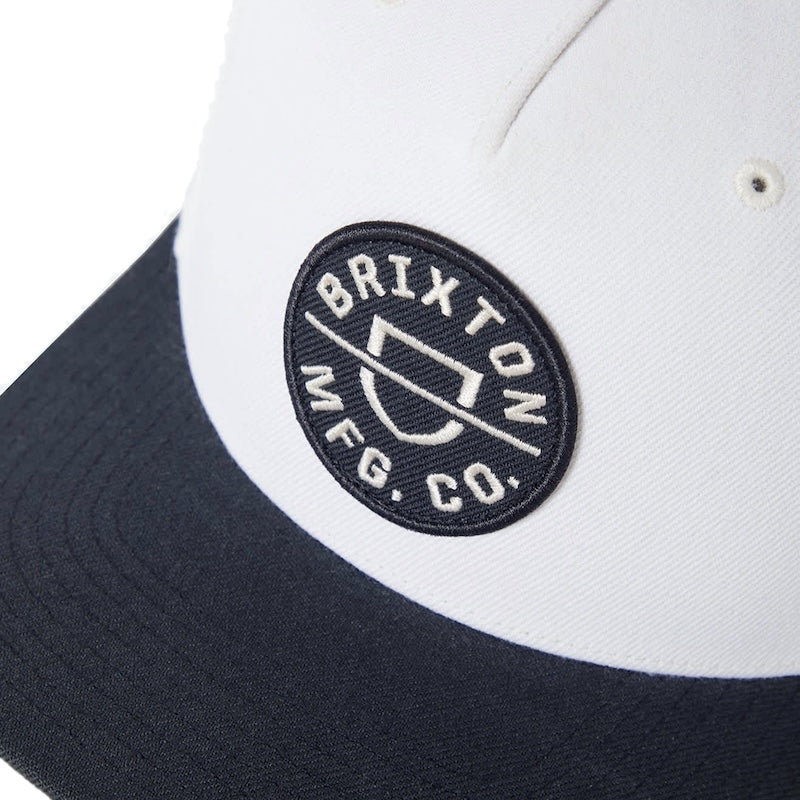 BRIXTON キャップ CREST C MP SNAPBACK ブラック/ホワイト 商品画像 クローズアップ
