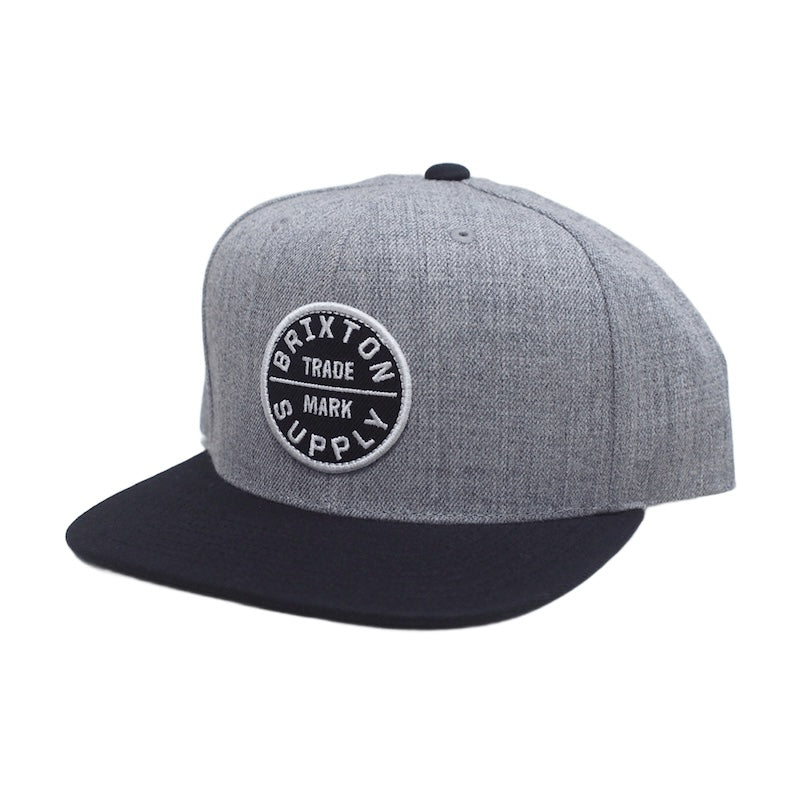 BRIXTON キャップ OATH III SNAPBACK CAP グレー/ブラック 商品画像 斜め