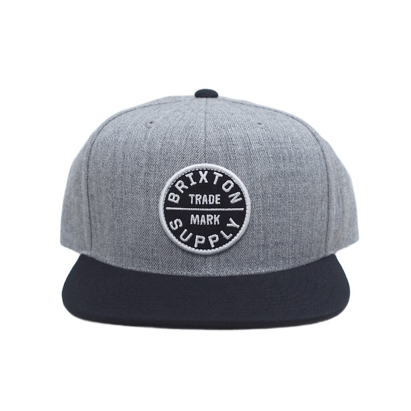 BRIXTON キャップ OATH III SNAPBACK CAP グレー/ブラック 商品画像 正面