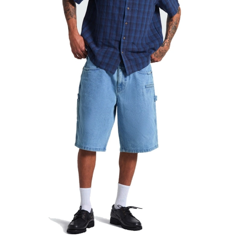 BRIXTON ショーツ BUILDERS CARPENTER BAGGY SHORT デニム 着用画像 正面