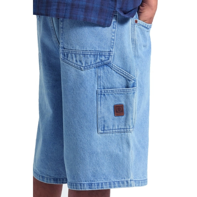 BRIXTON ショーツ BUILDERS CARPENTER BAGGY SHORT デニム 着用画像 サイド2