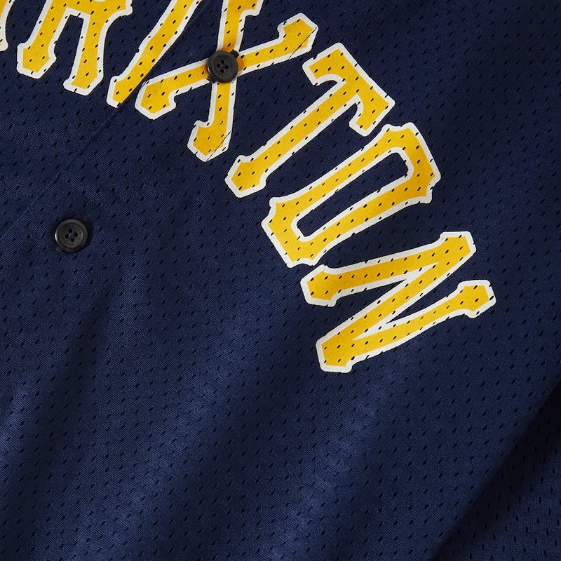 BRIXTON メッシュジャージ THE BRIXTON MESH BASEBALL JERSEY ネイビー 商品画像 ロゴプリント