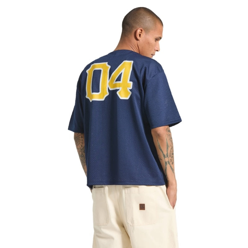BRIXTON メッシュジャージ THE BRIXTON MESH BASEBALL JERSEY ネイビー 着用画像 背面