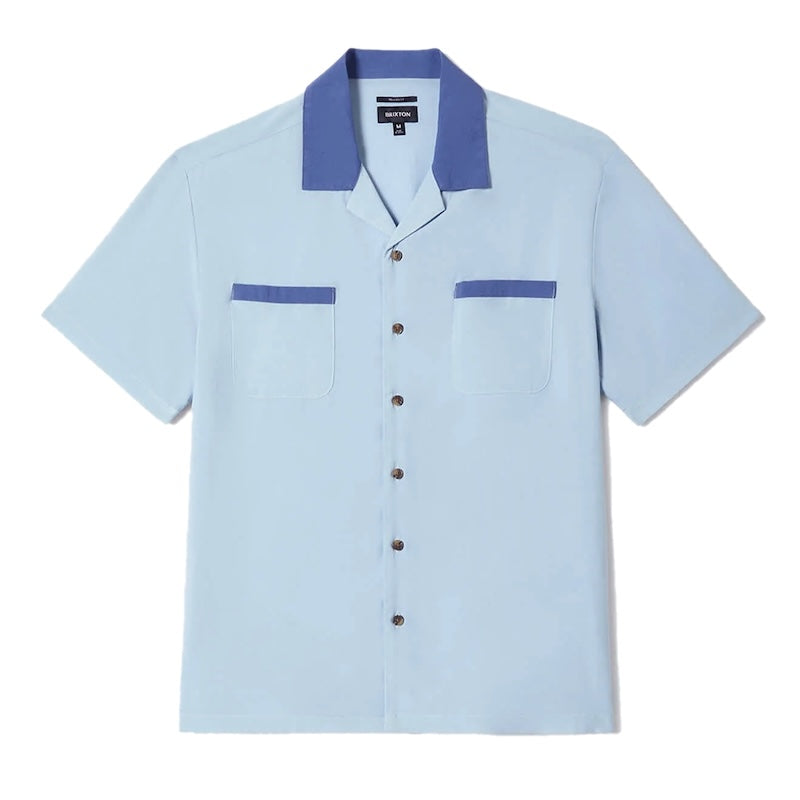 BRIXTON S/Sシャツ LAFAYETTE S/S WVN ブルー 商品画像 正面