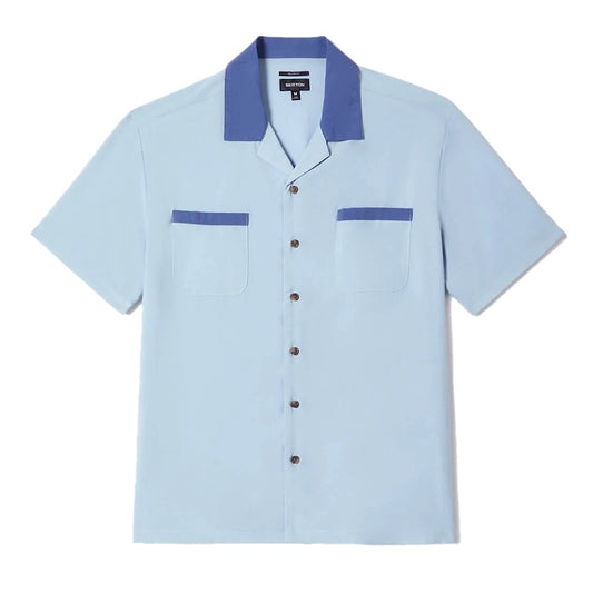BRIXTON S/Sシャツ LAFAYETTE S/S WVN ブルー 商品画像 正面