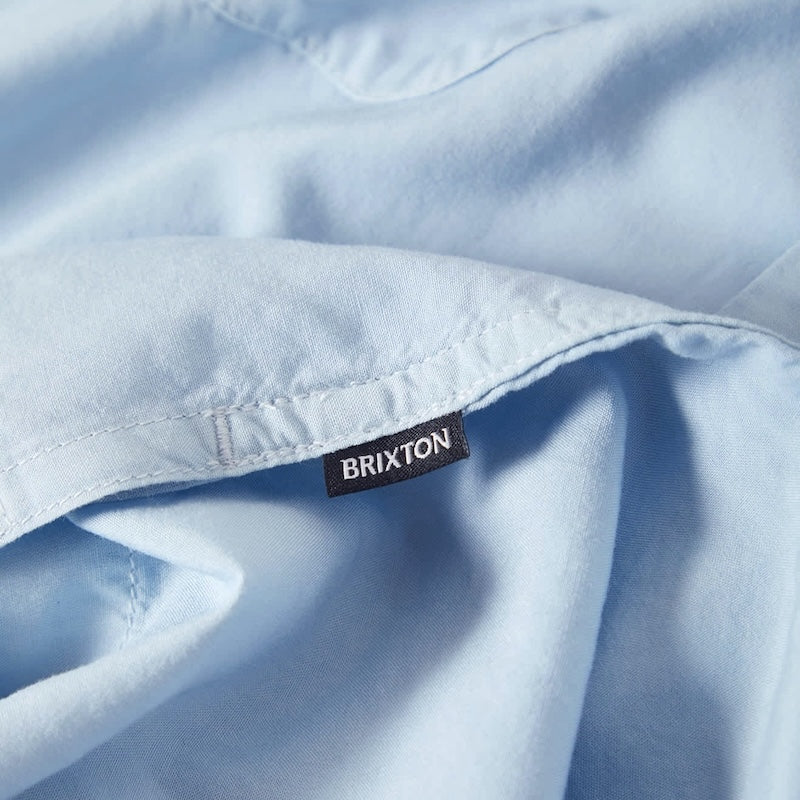 BRIXTON S/Sシャツ LAFAYETTE S/S WVN ブルー 商品画像 クローズアップ
