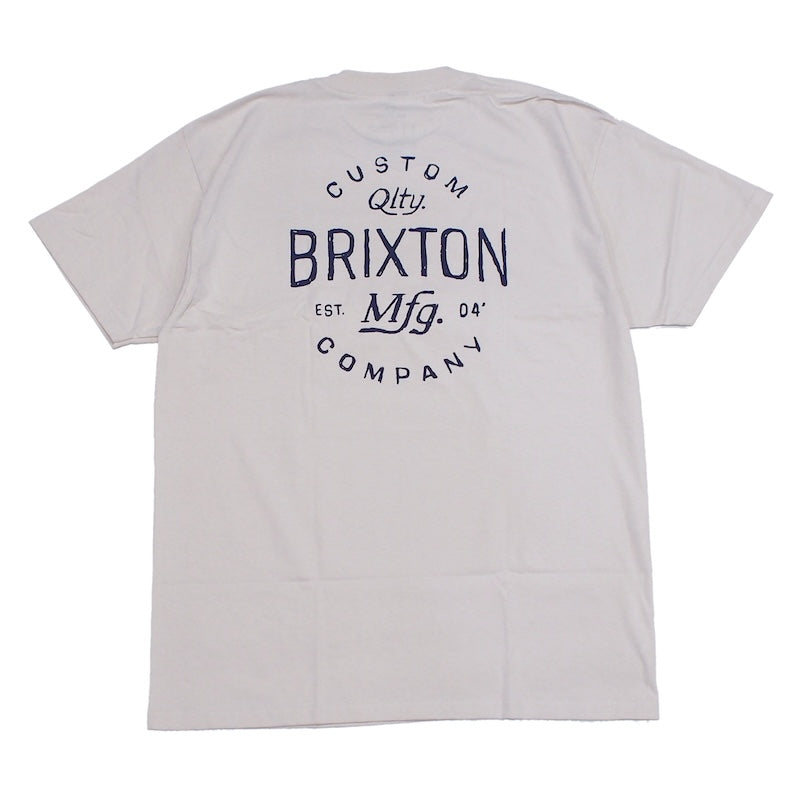 BRIXTON Tシャツ FREMONT S/S STANDARD TEE クリーム 商品画像 背面