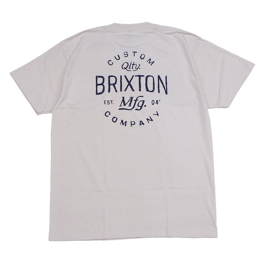 BRIXTON Tシャツ FREMONT S/S STANDARD TEE クリーム 商品画像 背面