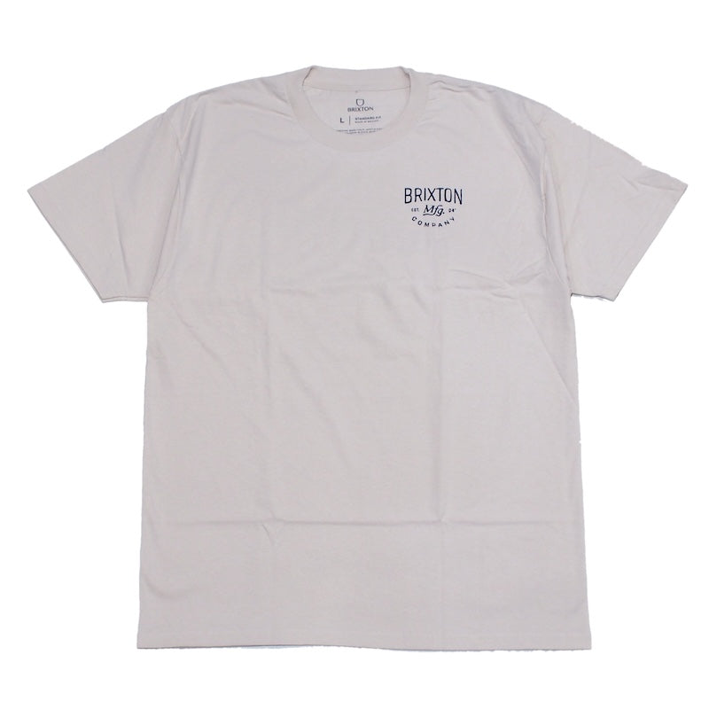 BRIXTON Tシャツ FREMONT S/S STANDARD TEE クリーム 商品画像 正面