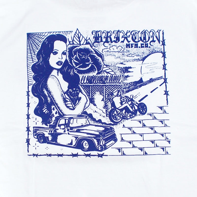 BRIXTON Tシャツ CISCO S/S STANDARD TEE ホワイト 商品画像 バックプリント