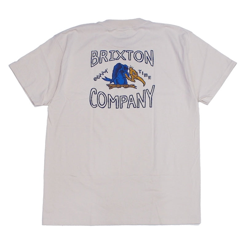 BRIXTON Tシャツ OUTTA S/S STANDARD TEE クリーム 商品画像 背面