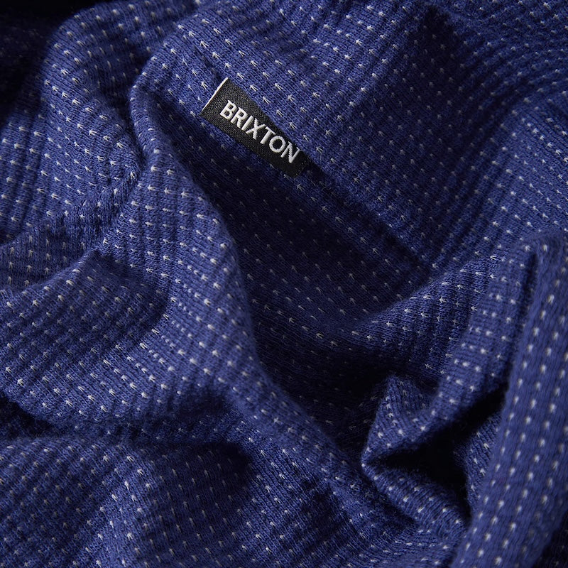 BRIXTON S/Sメッシュシャツ BUNKER MESH S/S WVN ネイビー 商品画像 生地感