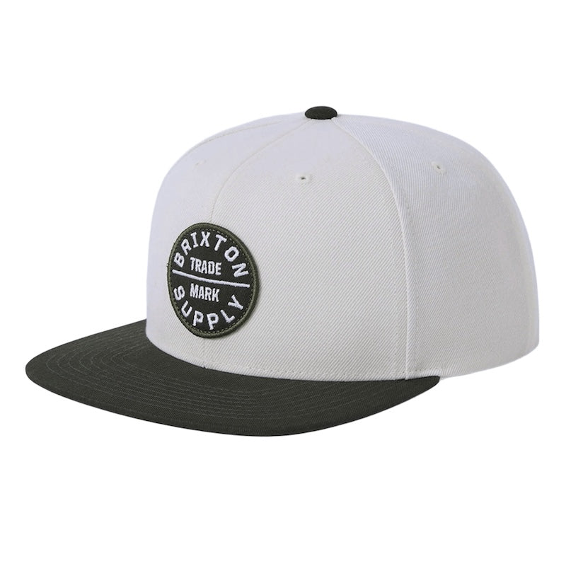 BRIXTON キャップ OATH III SNAPBACK CAP ホワイト/オリーブ 商品画像 正面