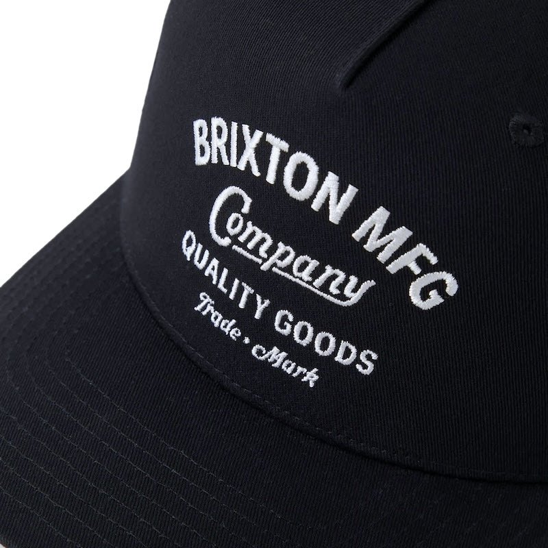 BRIXTON キャップ STRATTON SNAPBACK CAP ブラック 商品画像 クローズアップ