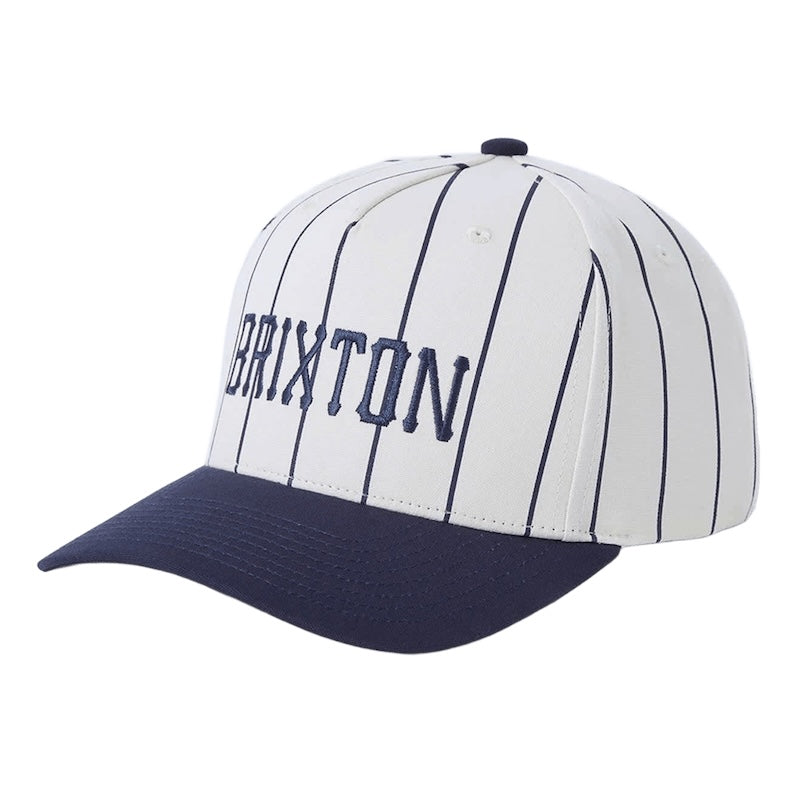 BRIXTON キャップ HOMERUN SNAPBACK CAP ホワイト/ネイビー 商品画像 正面