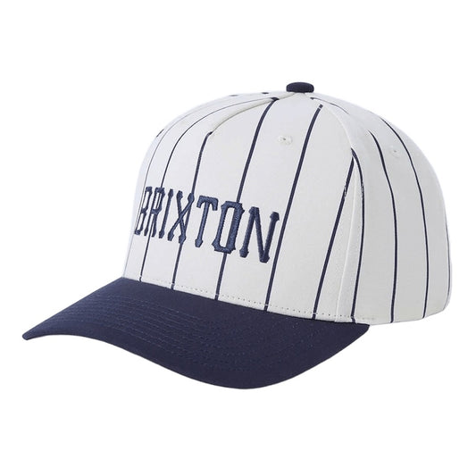 BRIXTON キャップ HOMERUN SNAPBACK CAP ホワイト/ネイビー 商品画像 正面
