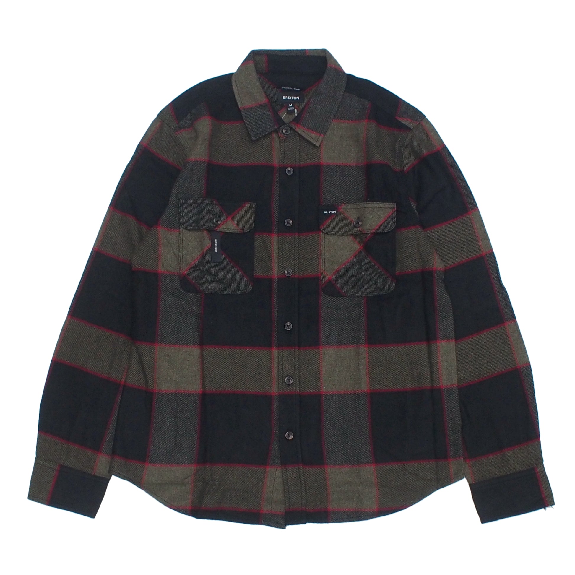 BRIXTON L/Sシャツ BOWERY L/S FLANNEL グレー/チャコール 商品画像 正面