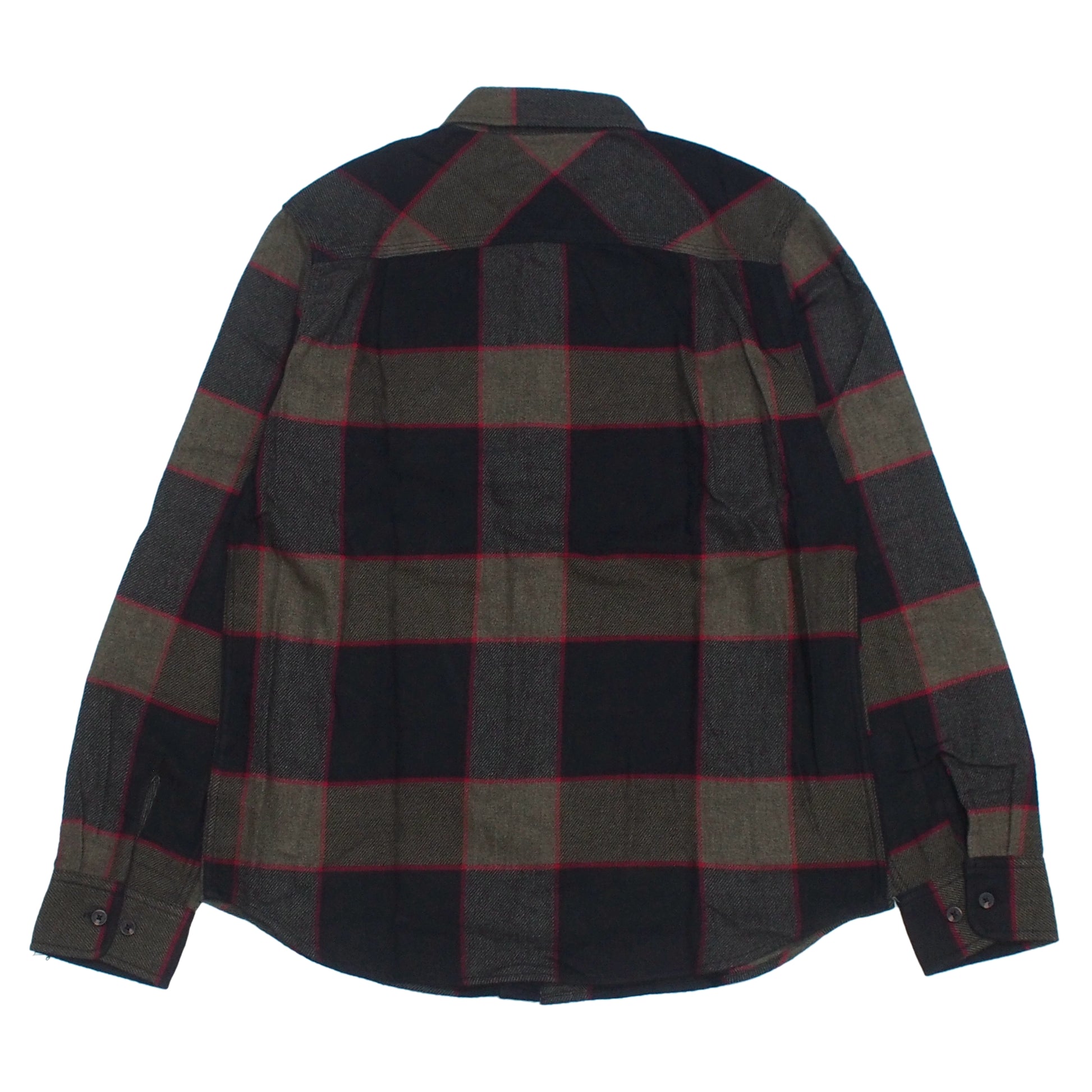 BRIXTON L/Sシャツ BOWERY L/S FLANNEL グレー/チャコール 商品画像 背面