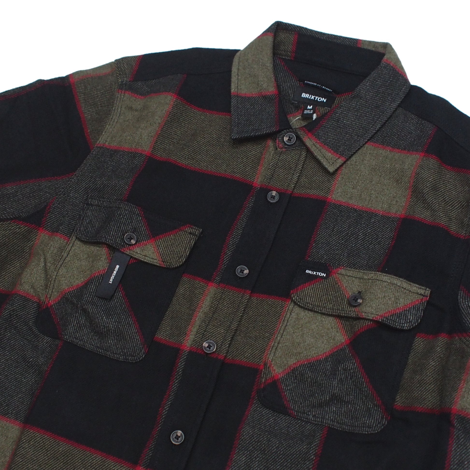 BRIXTON L/Sシャツ BOWERY L/S FLANNEL グレー/チャコール 商品画像 クローズアップ