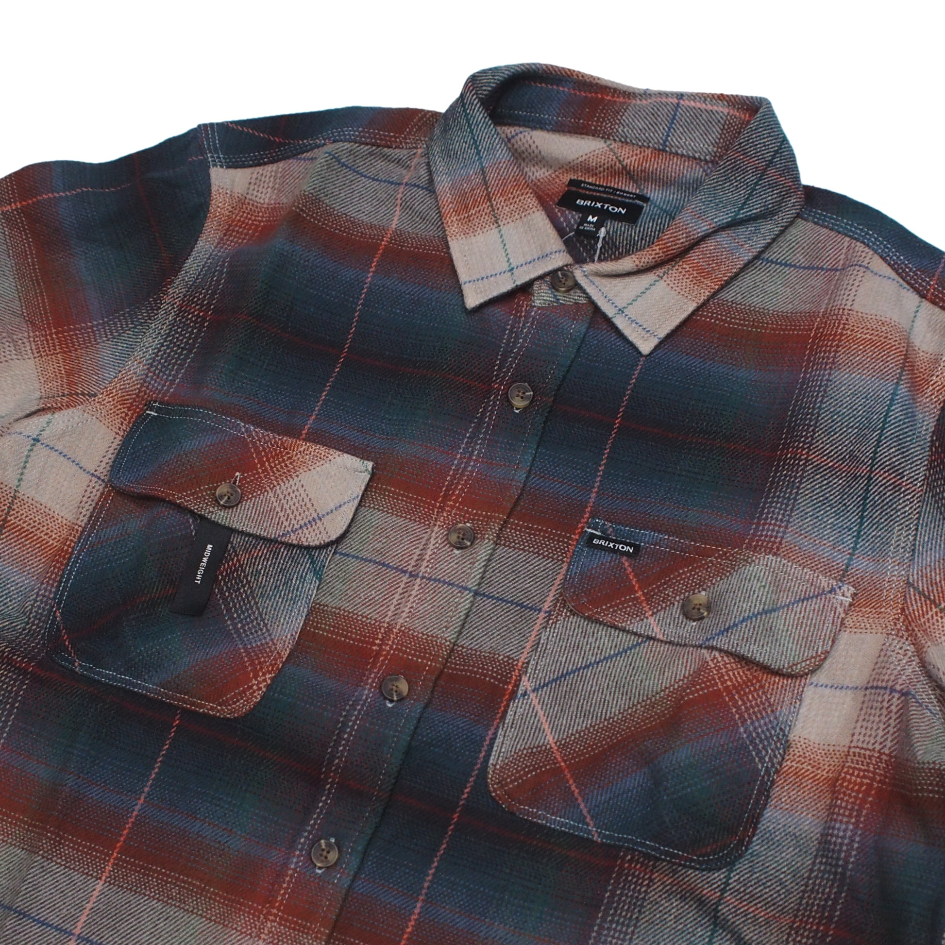 BRIXTON L/Sシャツ BOWERY L/S FLANNEL (Multi Shadow) 商品画像 クローズアップ