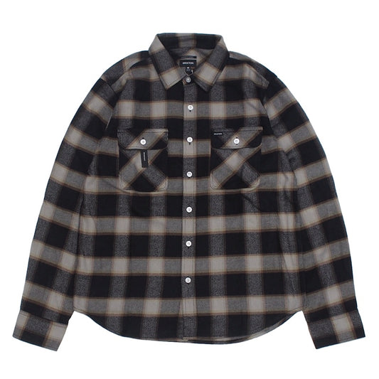 BRIXTON L/Sシャツ BOWERY L/S FLANNEL (Black / Cream) 商品画像 正面