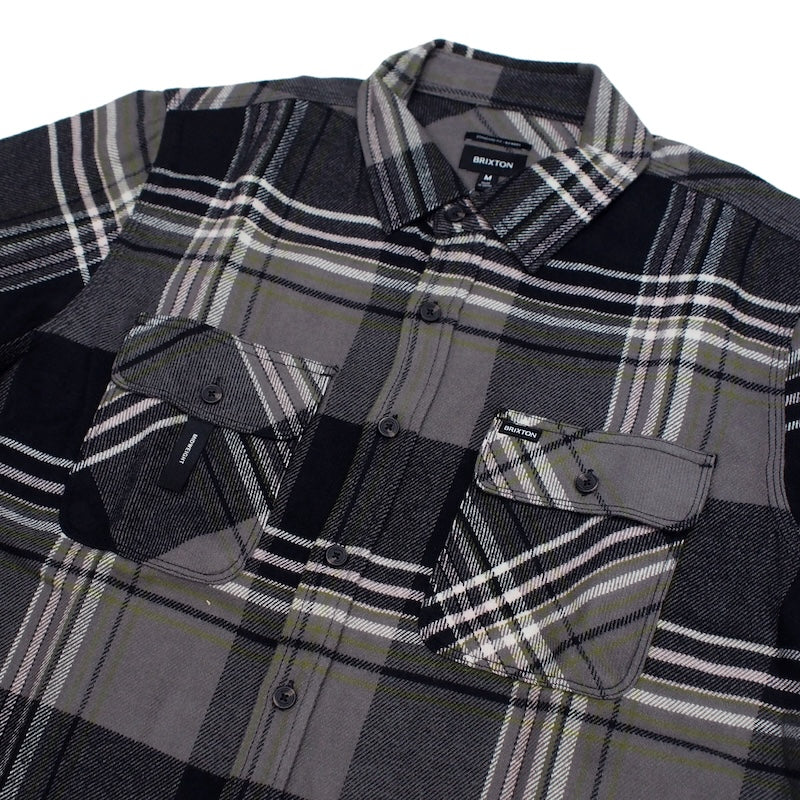 BRIXTON L/Sシャツ BOWERY L/S FLANNEL (Black / Multi) 商品画像 クローズアップ