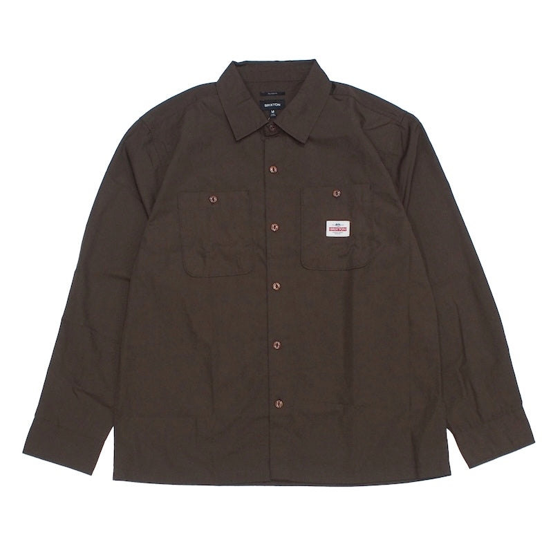 BRIXTON L/Sシャツ TRADEMARK L/S SHIRT ブラウン 商品画像 正面