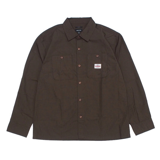BRIXTON L/Sシャツ TRADEMARK L/S SHIRT ブラウン 商品画像 正面