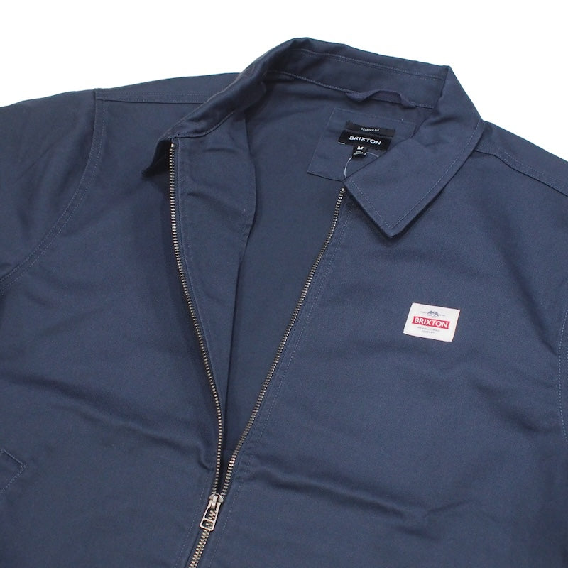 BRIXTON ジャケット TRADEMARK LIGHTWEIGHT GARAGE ZIP JACKET ネイビー 商品画像 クローズアップ 1