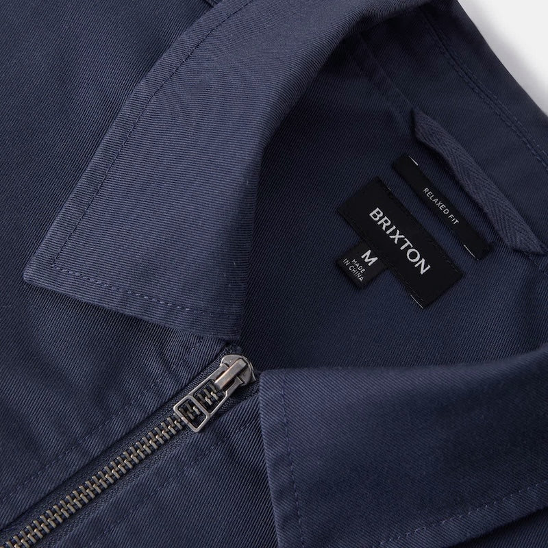 BRIXTON ジャケット TRADEMARK LIGHTWEIGHT GARAGE ZIP JACKET ネイビー 商品画像 クローズアップ 2