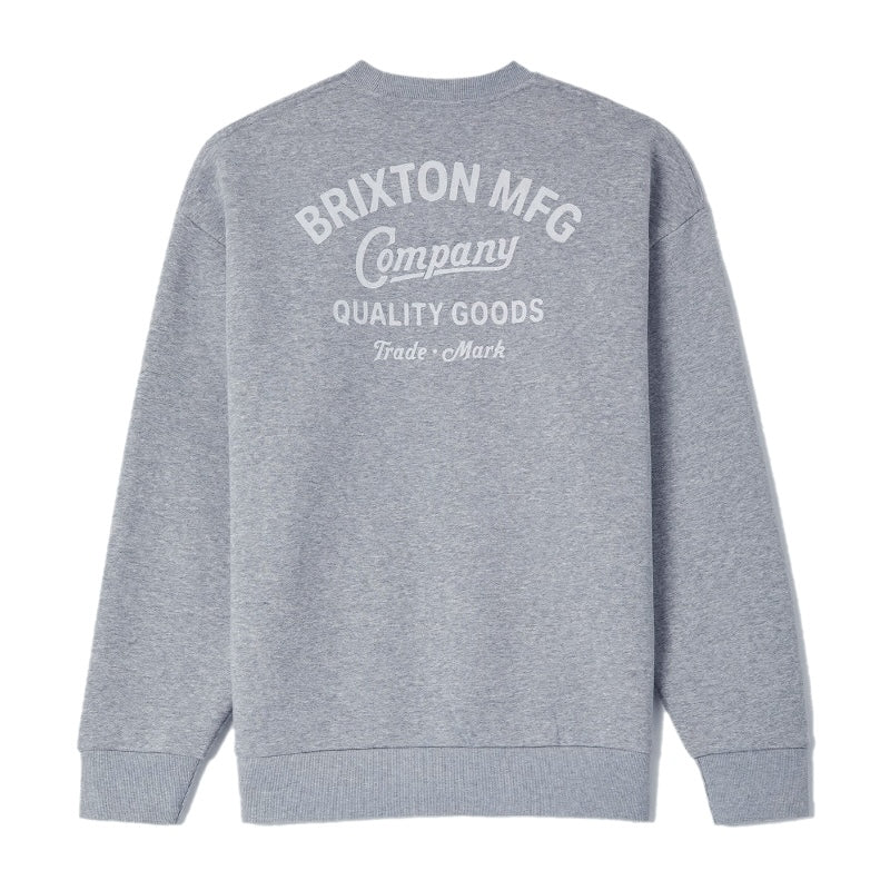 BRIXTON クルースウェット STRATON CREW (Heather Gray) 商品画像 背面