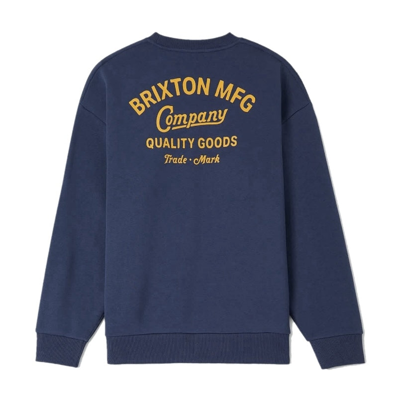 BRIXTON クルースウェット STRATON CREW (Washed Navy) 商品画像 背面