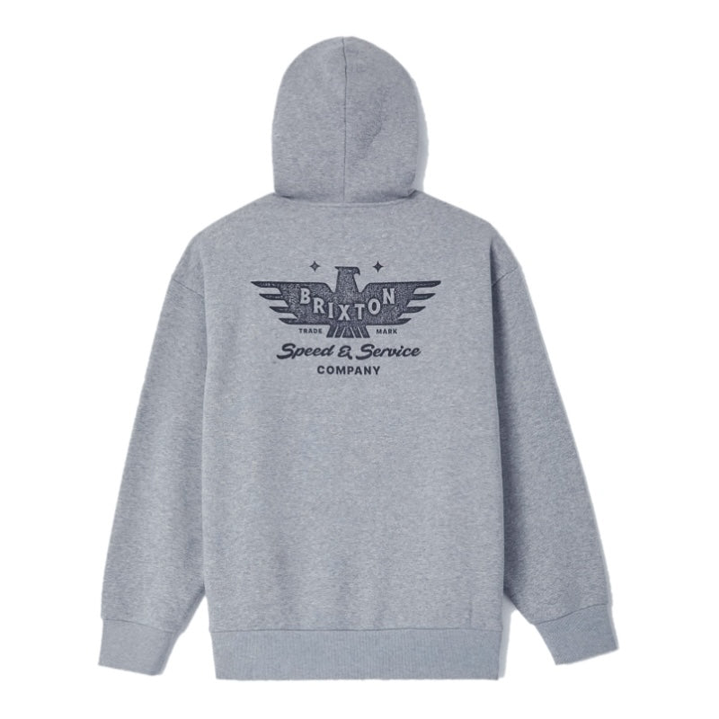 BRIXTON パーカー EWING HOODIE (Heather Gray) 商品画像 背面
