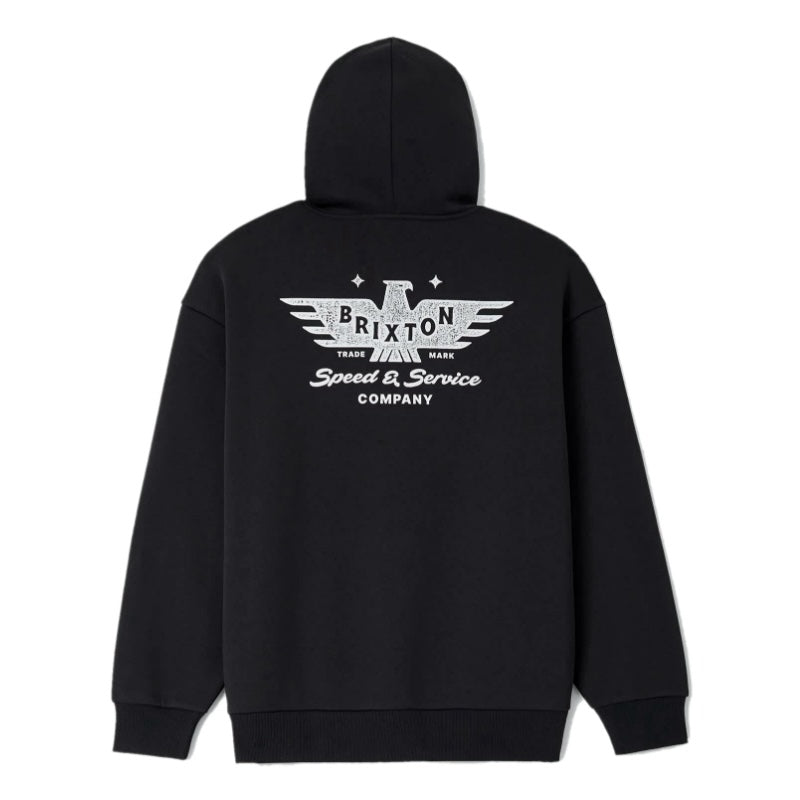 BRIXTON パーカー EWING HOODIE (Black) 商品画像 背面