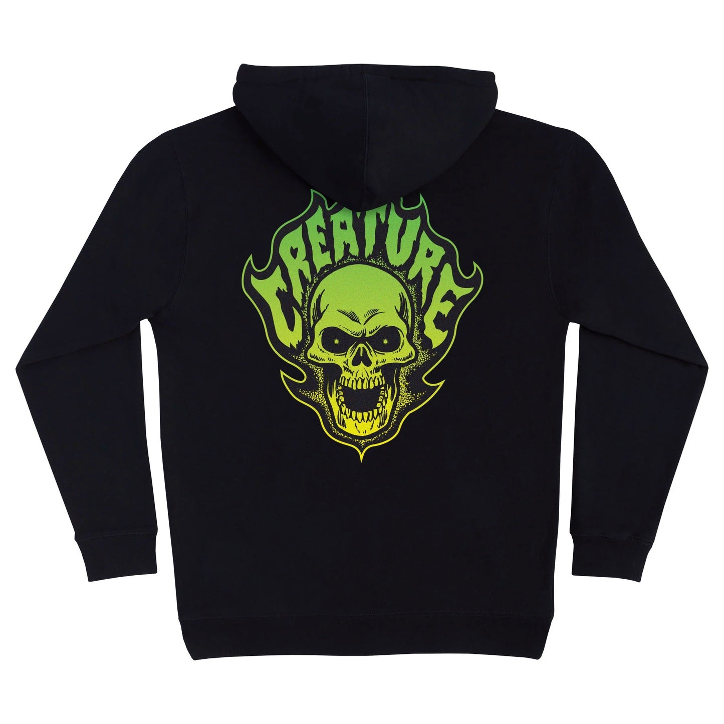 CREATURE　パーカー　"BONEHEAD FLAME PULLOVER HOODIE"　(Black)