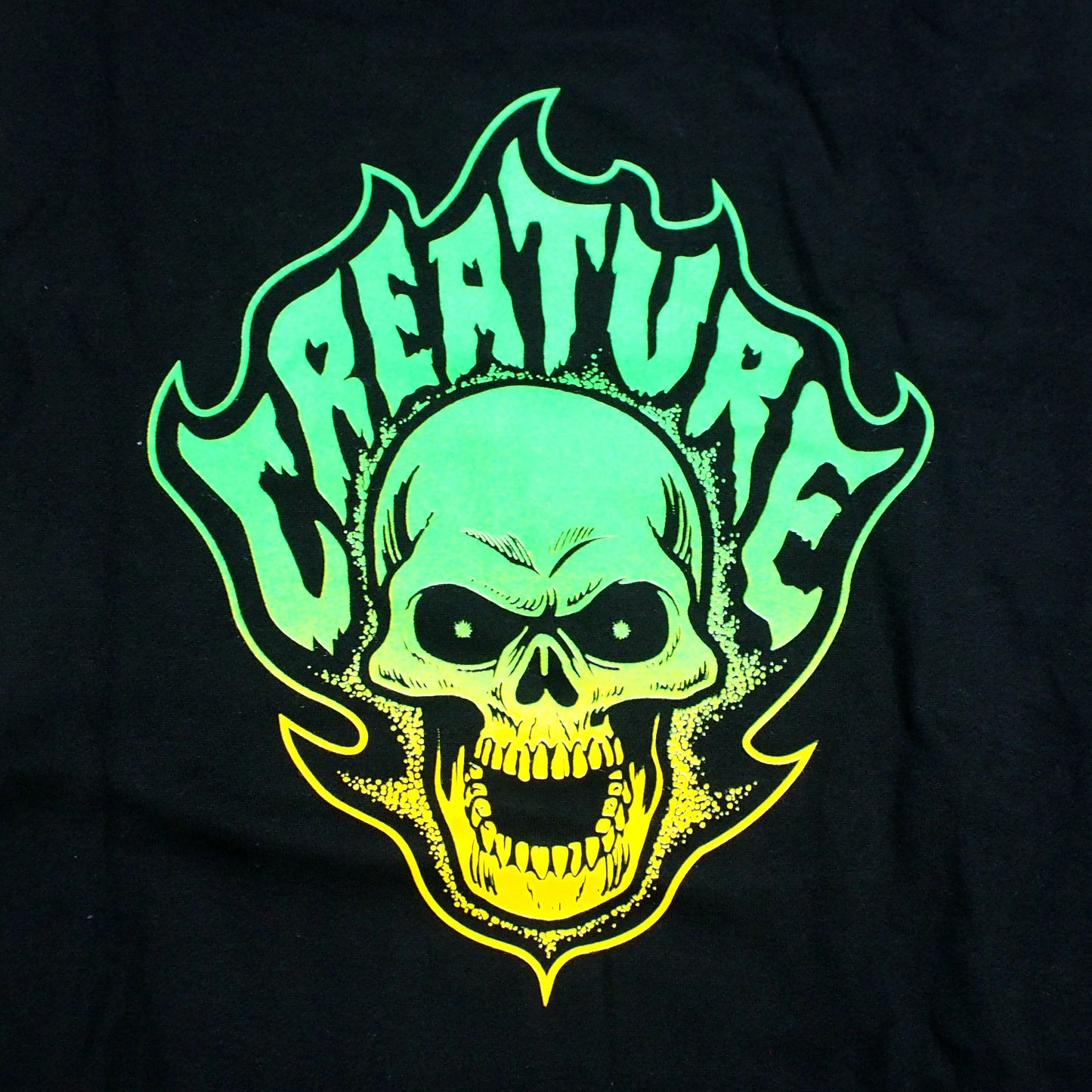 CREATURE　パーカー　"BONEHEAD FLAME PULLOVER HOODIE"　(Black)