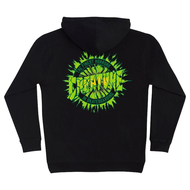 CREATURE　パーカー　"FINEST SHATTER PULLOVER HOODIE"　(Black)