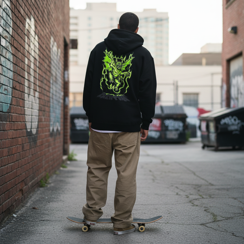 CREATURE　パーカー　"GHOUL PULLOVER HOODIE"　(Black)